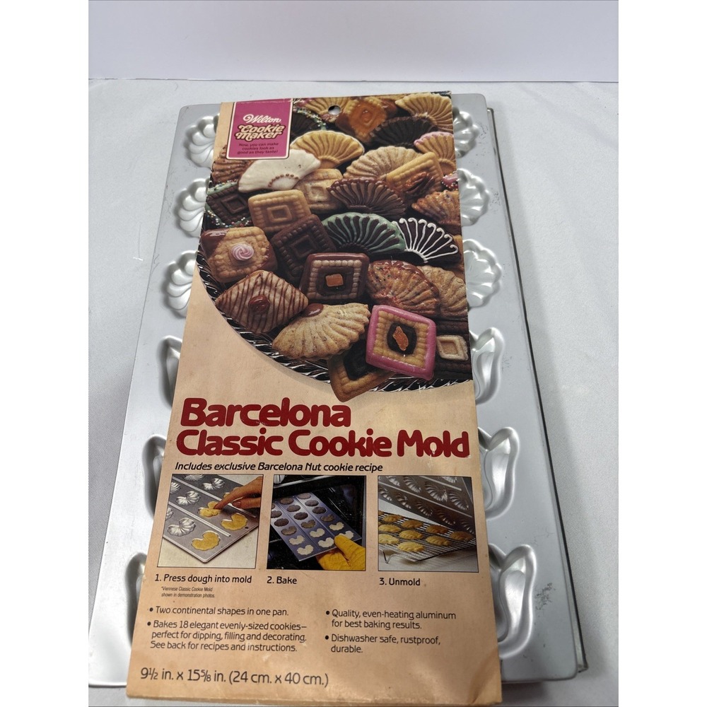 Vintage Wilton Cookie Maker Molds Barcelona English Swedish Venetian Viennese